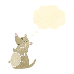 cartoon mouse with thought bubble