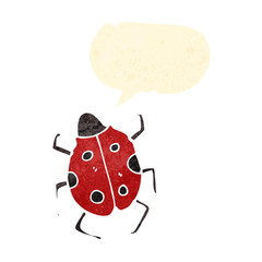 retro cartoon ladybug