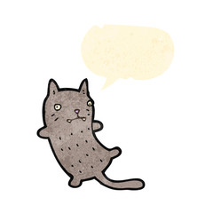 cartoon cat with speech bubble