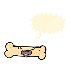 cartoon bone with face