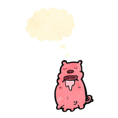 cartoon gross pig