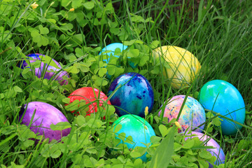 Easter dyed eggs