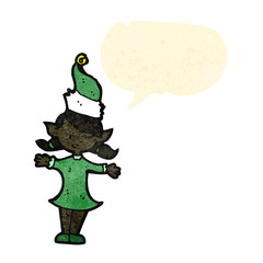cartoon christmas elf girl