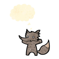 cartoon little wolf