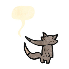 funny little cartoon wolf