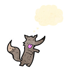 cartoon little wolf