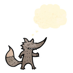cartoon little wolf
