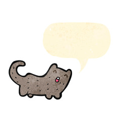 cartoon cat with speech bubble