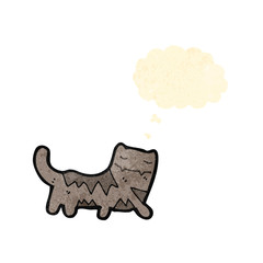 cartoon cat with thought bubble