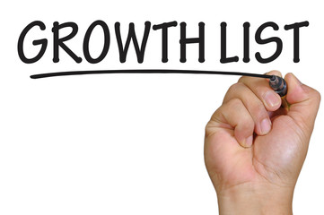 hand writing growth list