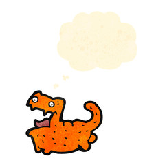 cartoon cat with thought bubble