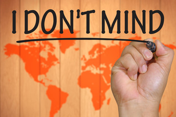 hand writing I don't mind