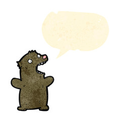 cartoon bear with speech bubble