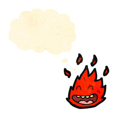 cartoon little flame creature