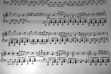 Naklejka premium Music notes background