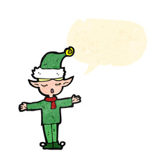 cartoon male christmas elf