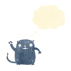 cartoon waving cat