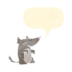 cartoon little wolf