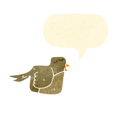 cartoon bird with speech bubble