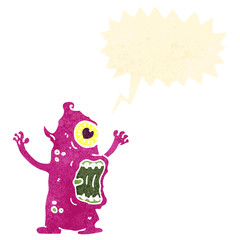 space monster cartoon