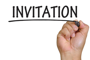 hand writing invitation