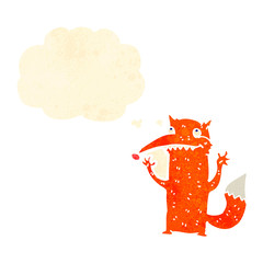 funny retro cartoon fox