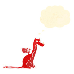 retro cartoon dragon