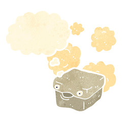 retro cartoon box character