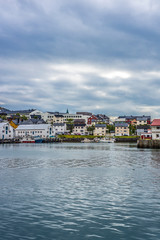 Fototapeta premium Port of Honningsvag in Finmark, Norway.