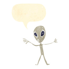retro cartoon alien