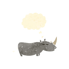 retro cartoon rhinoceros