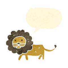 retro cartoon lion