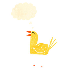 retro cartoon bird