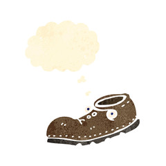 retro cartoon old shoe