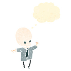 cartoon spooky alien man