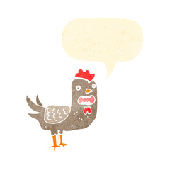 retro cartoon cockerel