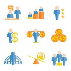 business management icons, people management icons