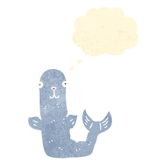 retro cartoon seal
