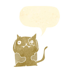 cartoon cat with speech bubble