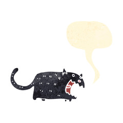 retro cartoon black cat