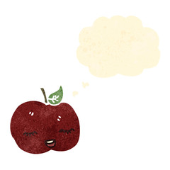 retro cartoon apple