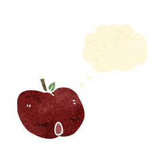 retro cartoon apple