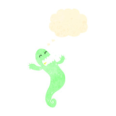 retro cartoon spooky ghost