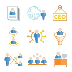 Fototapeta premium business management icons, people management icons