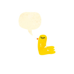 retro cartoon bird