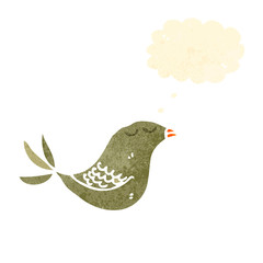 retro cartoon bird