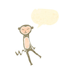 funny monkey retro cartoon