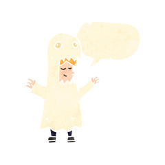 retro cartoon ghost costume