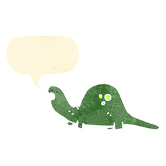 retro cartoon dinosaur