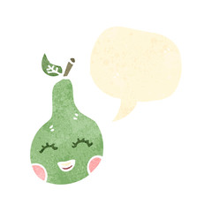 retro cartoon pear